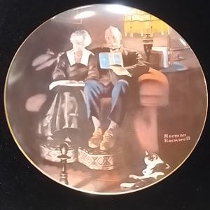 Collectible plate "Evening's Ease" by Norman Rockwell